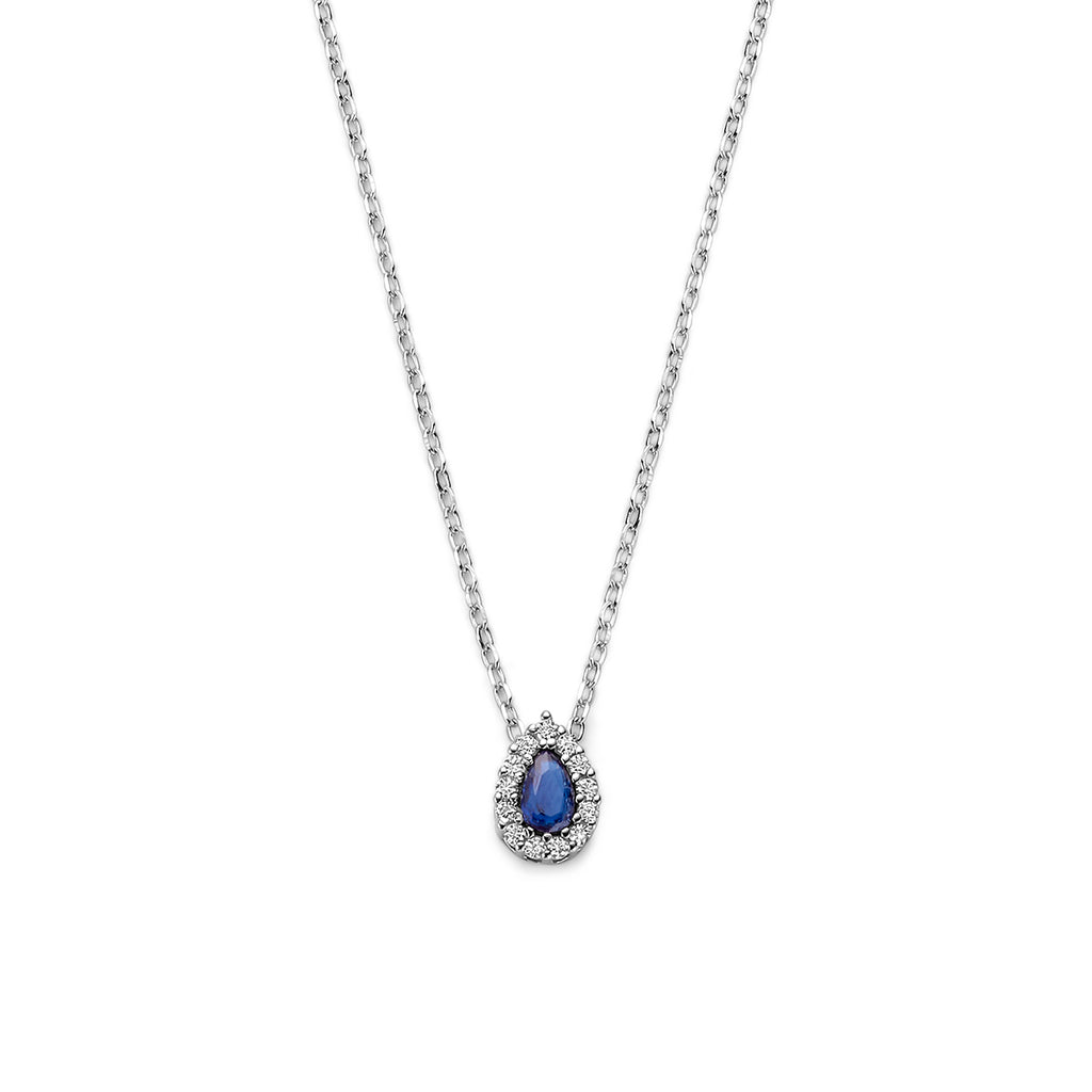 Collier saffier zirkonia 41 - 43 - 45 cm