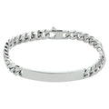 Graveerarmband gourmette 6-zijdes geslepen plaat 7.0 mm 20.5 cm
