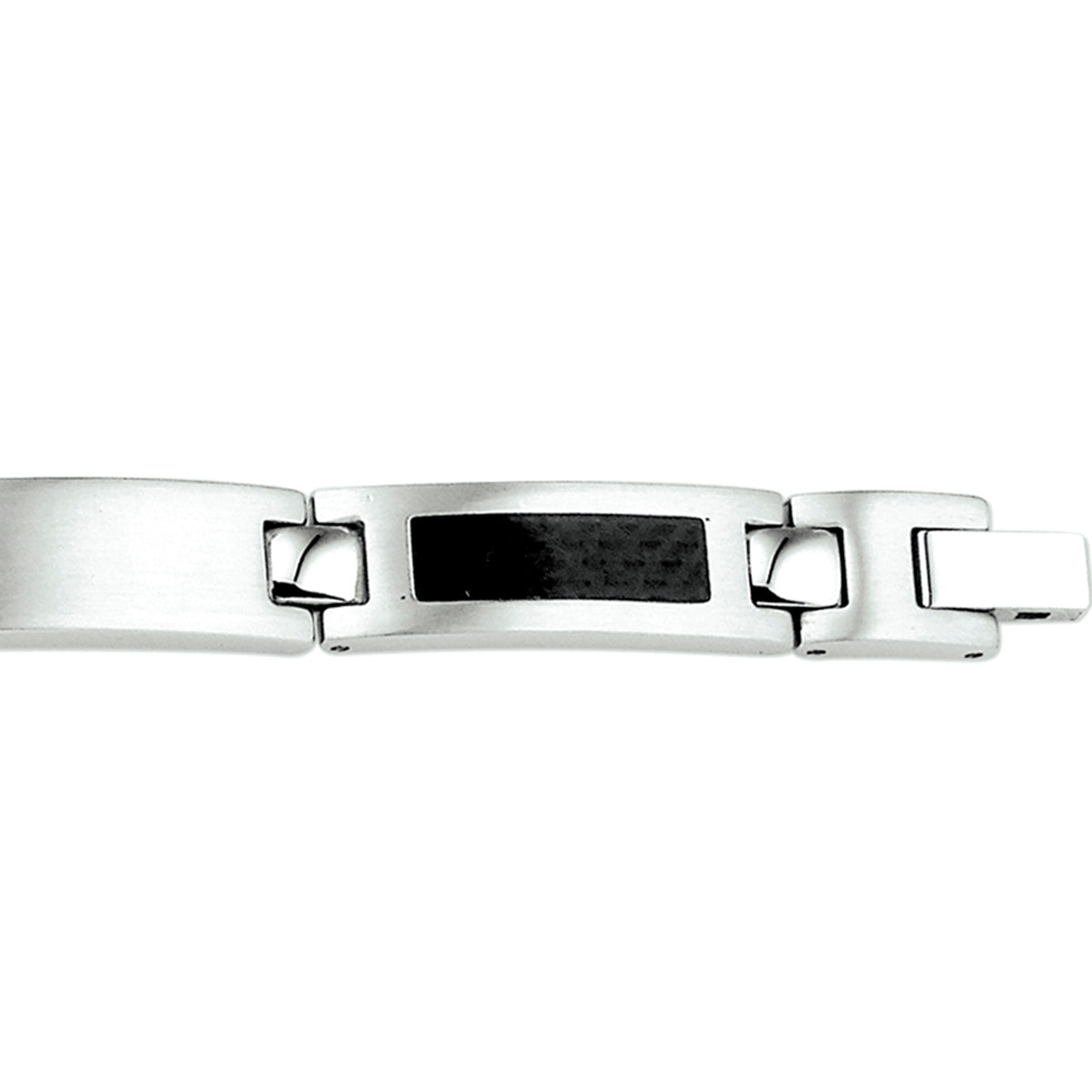 Armband carbon poli/mat 9 mm 21 cm