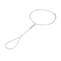 Hand chain Zilver gerhodineerd met zirkonia