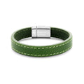 Armband leer groen 12.5 mm