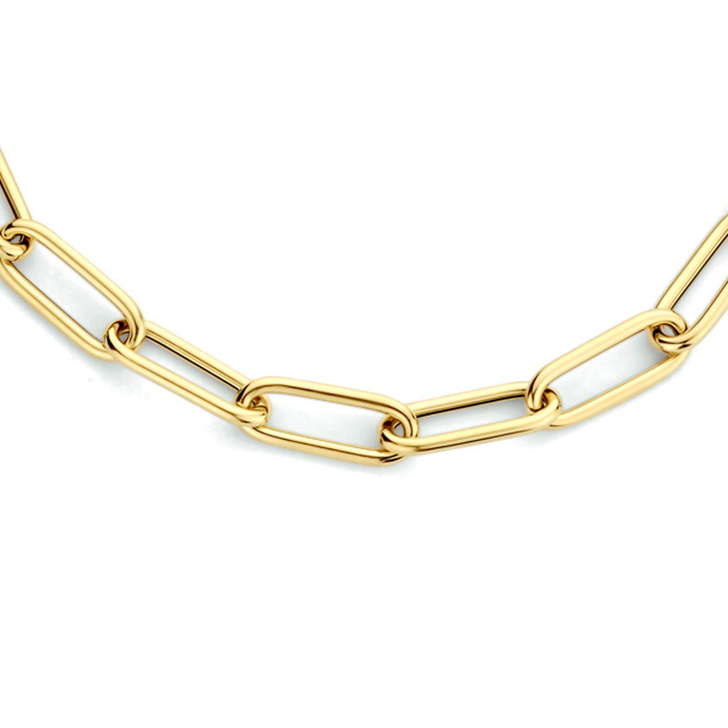 Collier paperclip ronde buis 4.0 mm 42 cm