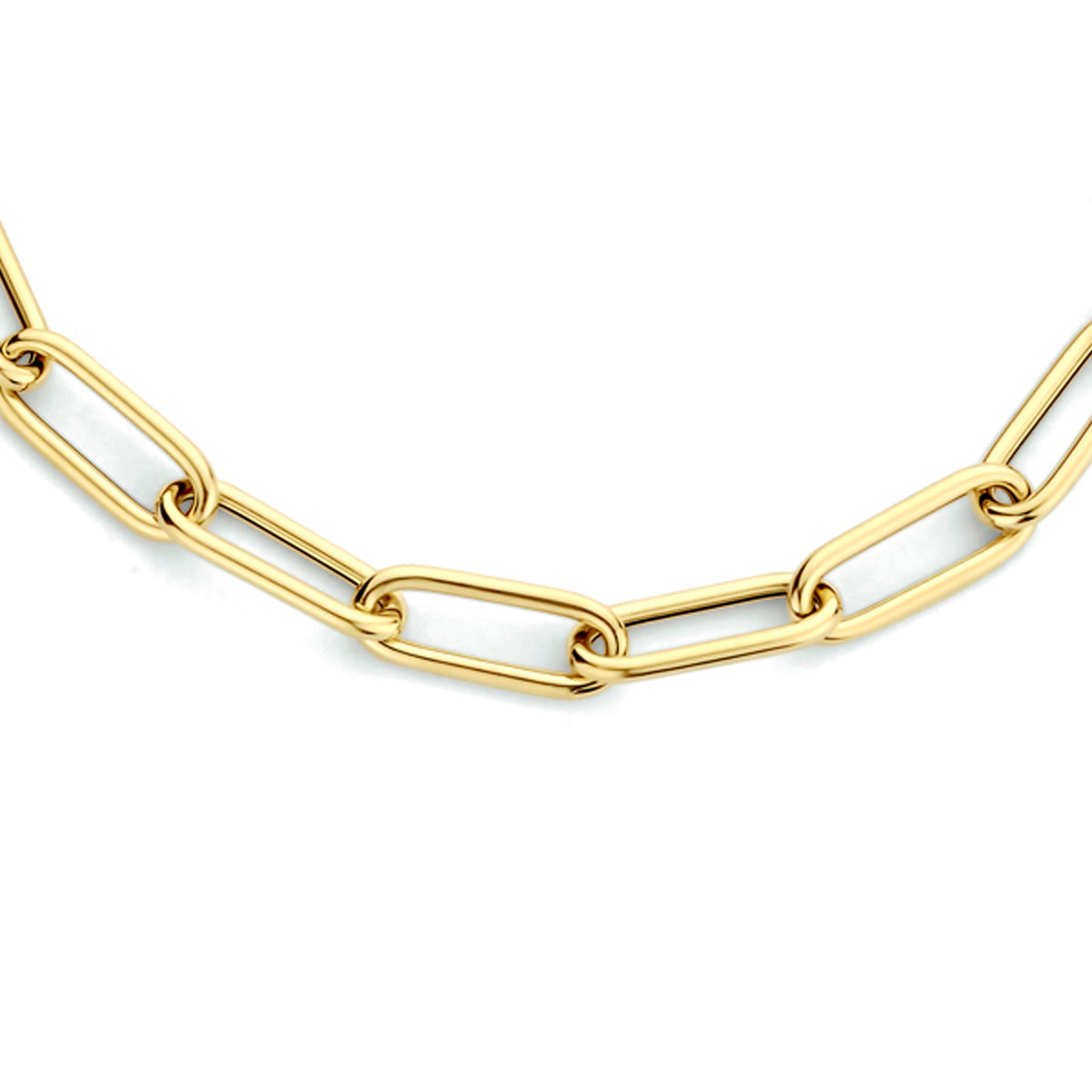 Collier paperclip ronde buis 4.0 mm 42 cm