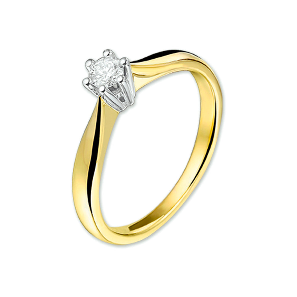 Ring diamant 0.15ct h si
