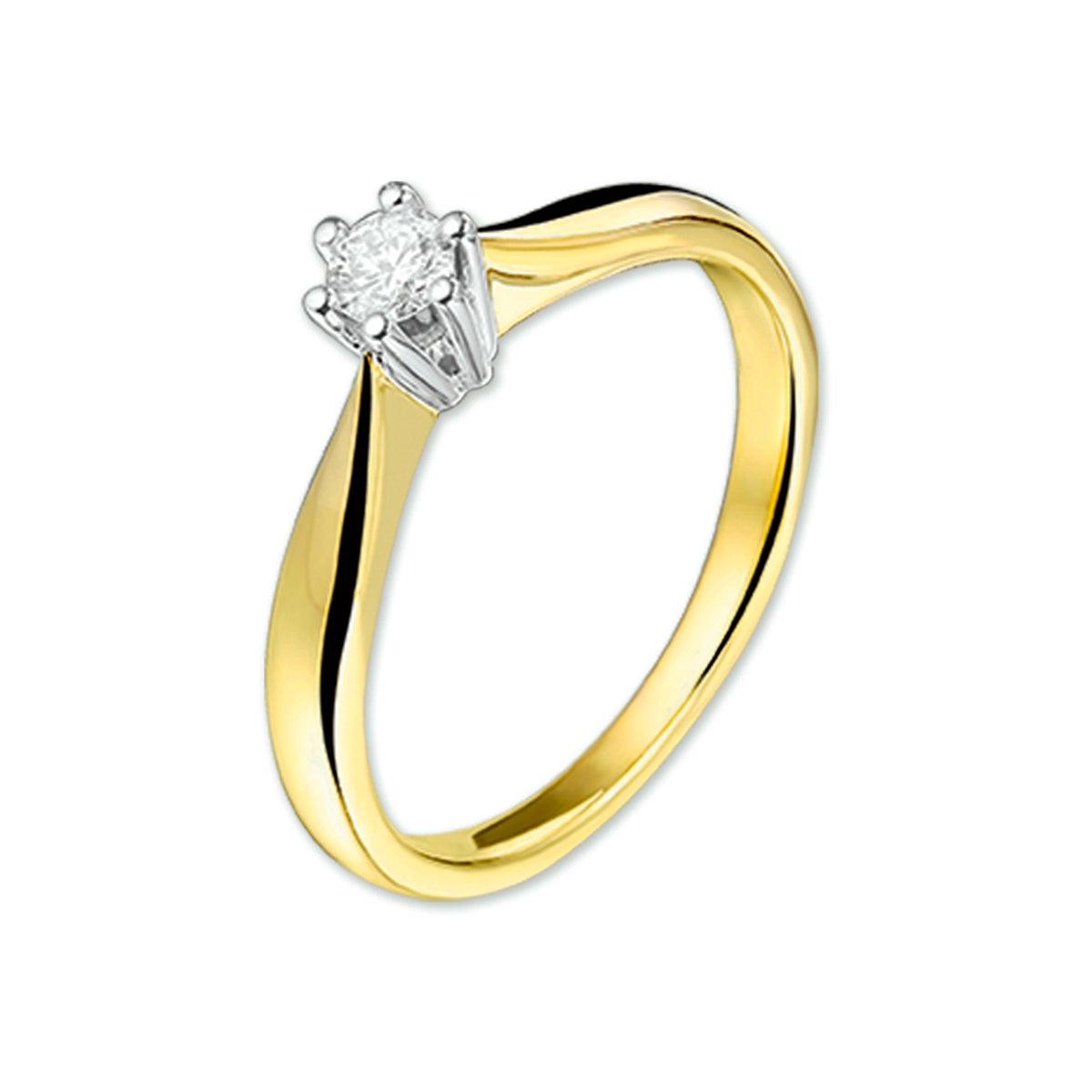 Ring diamant 0.15ct h si