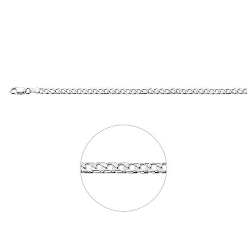 Gourmette 6-zijdes geslepen 3.0 mm