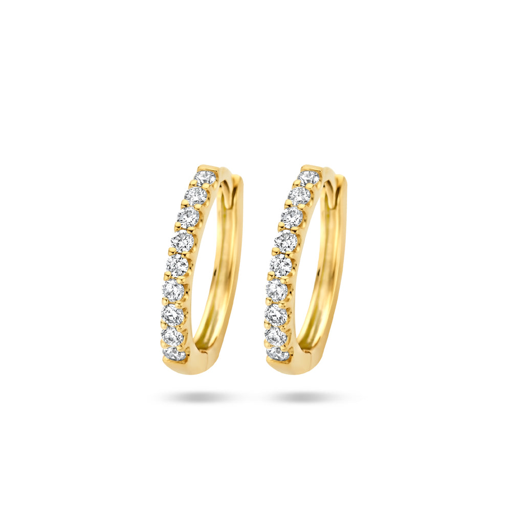 Klapoorringen diamant 0.20ct (2x0.10ct) g si
