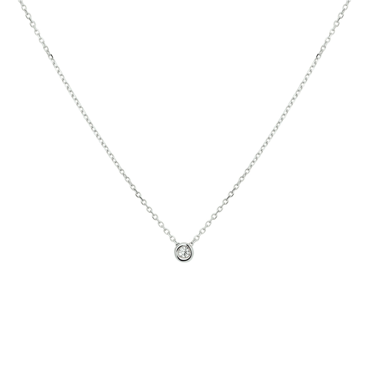 Collier diamant 0.03ct h si 41 - 43 - 45 cm
