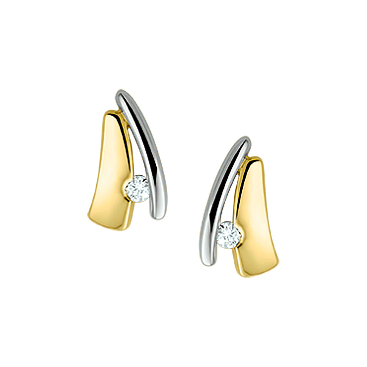 Oorknoppen diamant 0.05ct (2x0.025) h si