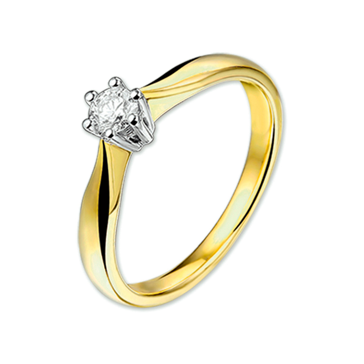 Ring diamant 0.25ct h si
