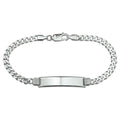 Graveerarmband gourmette 4-zijdes geslepen plaat 8 mm 20 cm