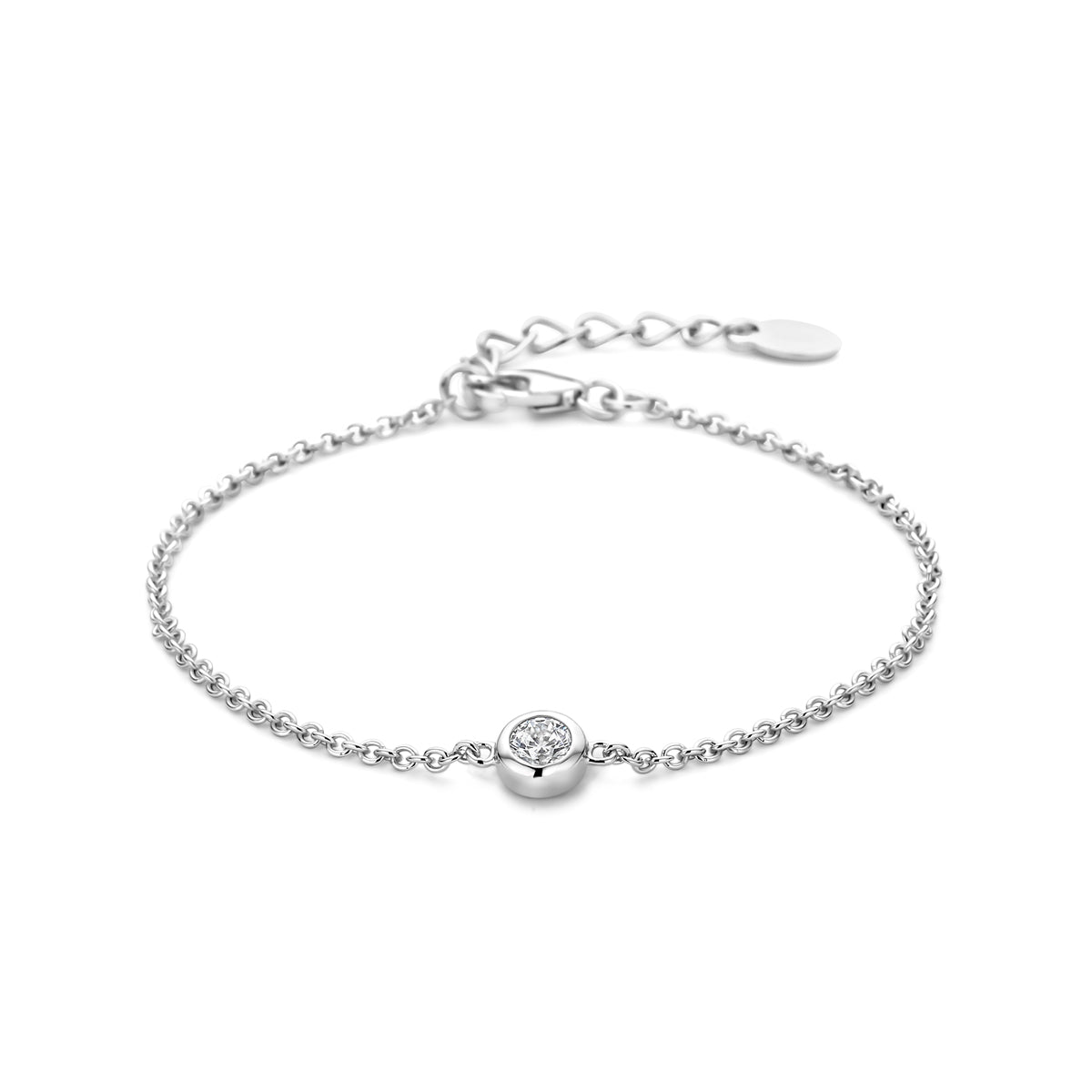 Zilver gerhodineerd colliers met hangers (armband)