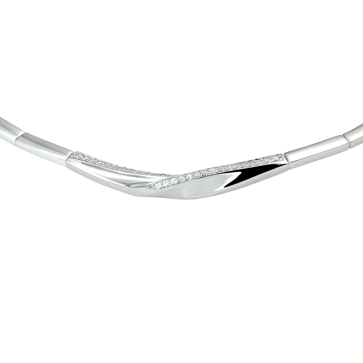 Collier zirkonia 43 + 3 cm