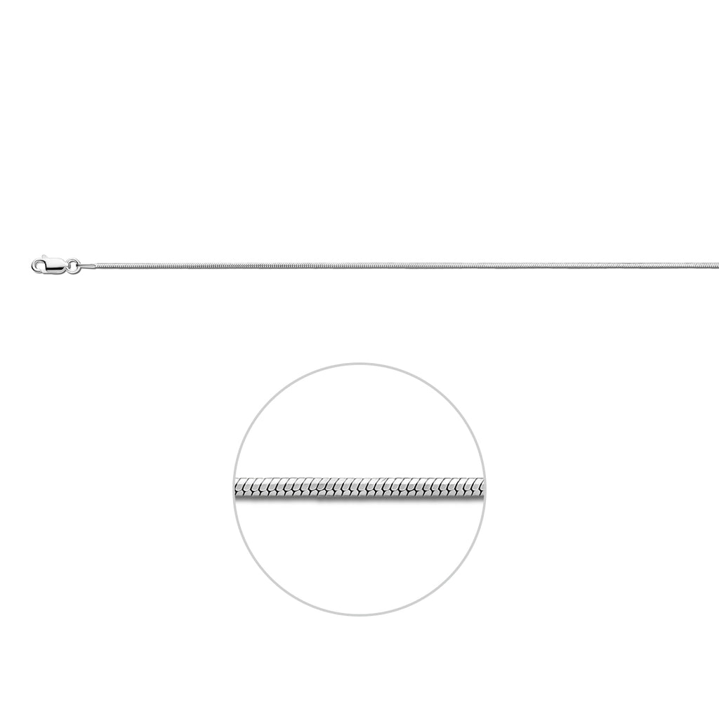 Collier slang achtzijdig 1.0 mm