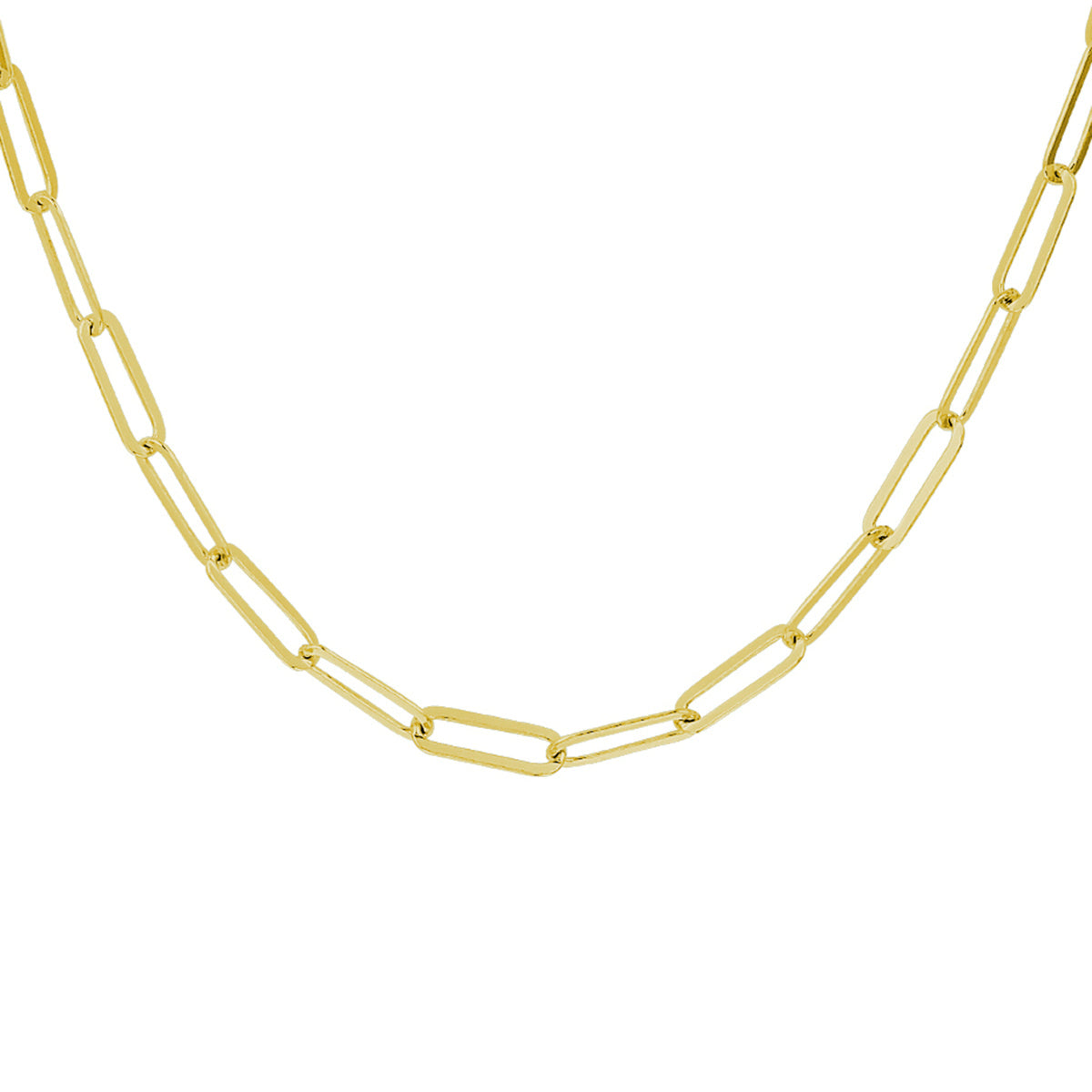 Collier paperclip 3.8 mm 41 + 4 cm 3 micron