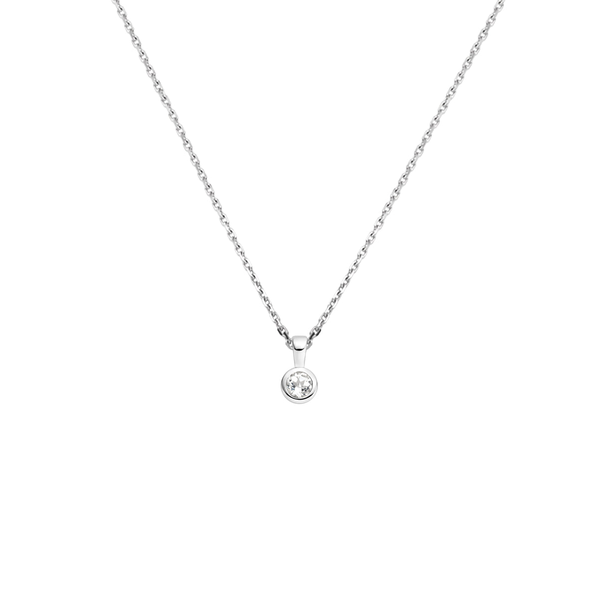 1337582 collier met geboortesteen 41 + 4 cm
