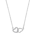 Collier hartjes zirkonia 42 + 3 cm