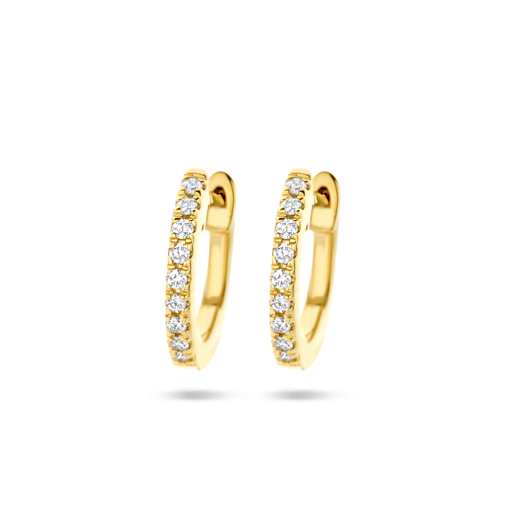 Klapoorringen diamant 0.06ct (2x 0.03ct) h si