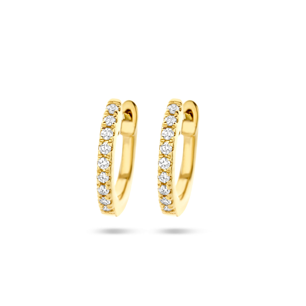 Klapoorringen diamant 0.06ct (2x 0.03ct) h si
