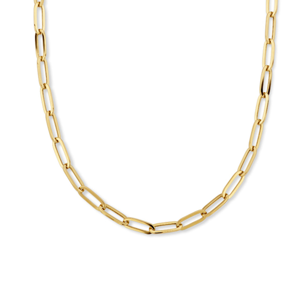 Collier paperclip platte buis 5.0 mm 44 cm