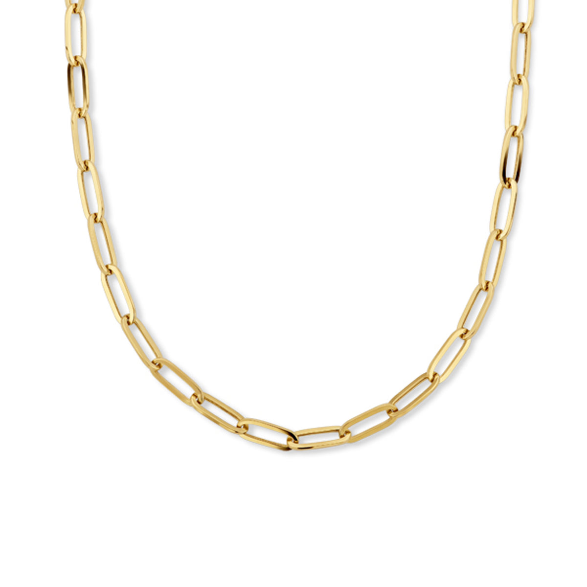 Collier paperclip platte buis 5.0 mm 44 cm