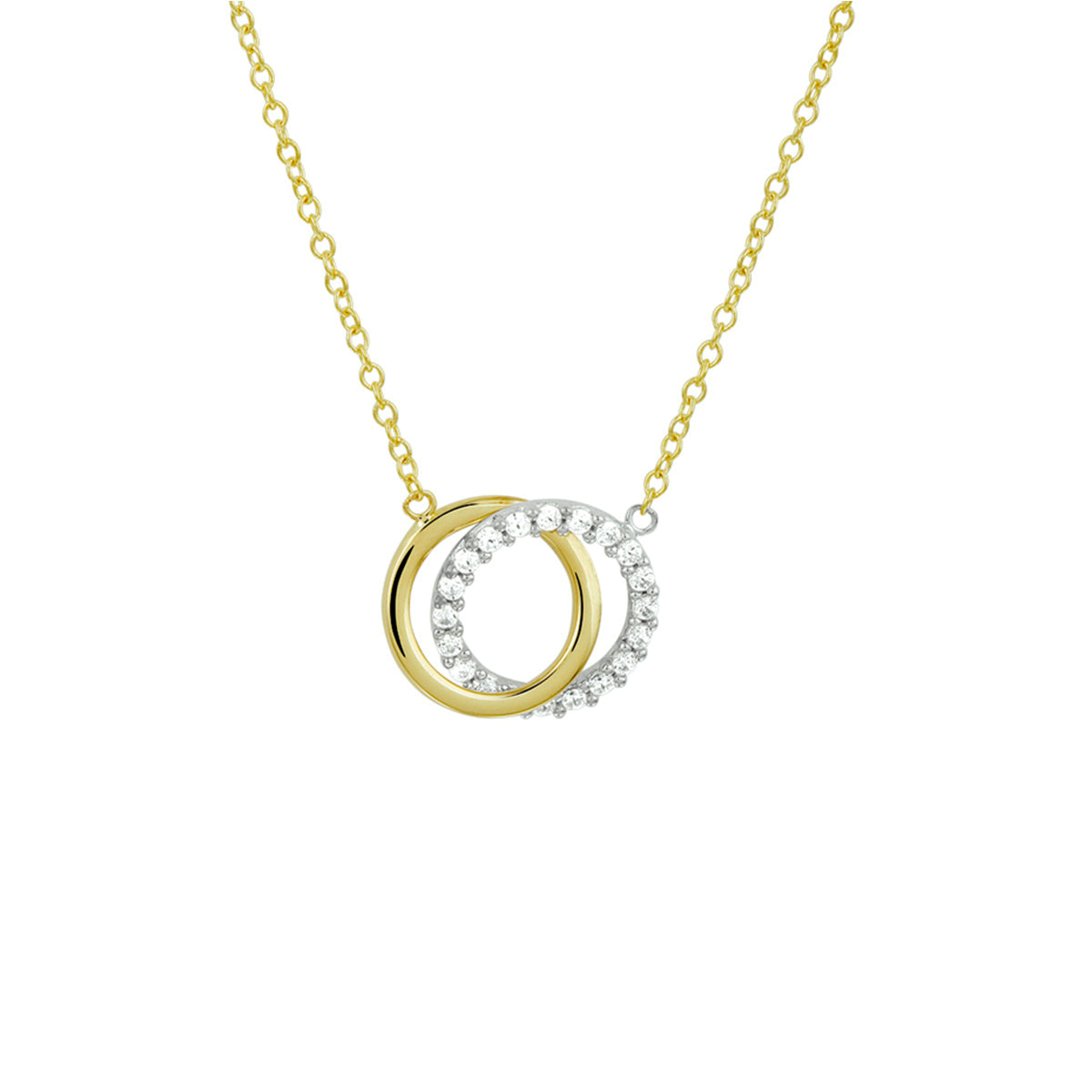 Collier rondjes zirkonia 40 - 44 cm