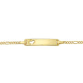 Graveerarmband hart figaro plaat 5.0 mm
