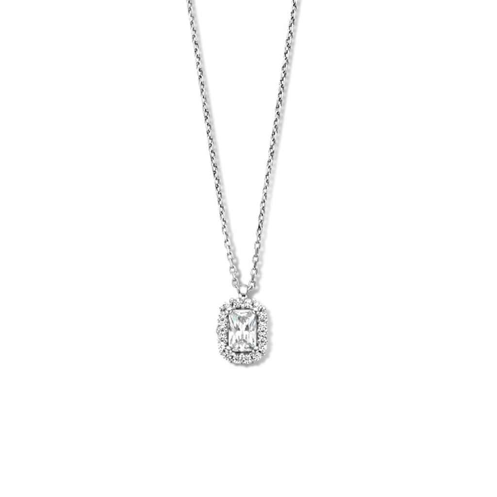 Collier zirkonia 41 + 4 cm halo