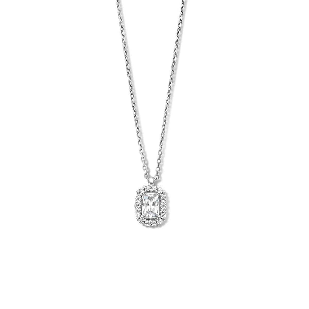 Collier zirkonia 41 + 4 cm halo