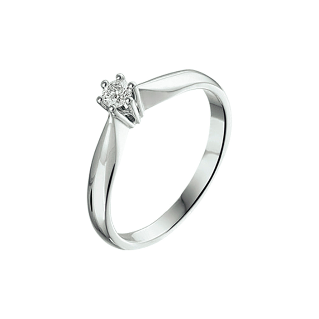 Ring diamant 0.10ct h si