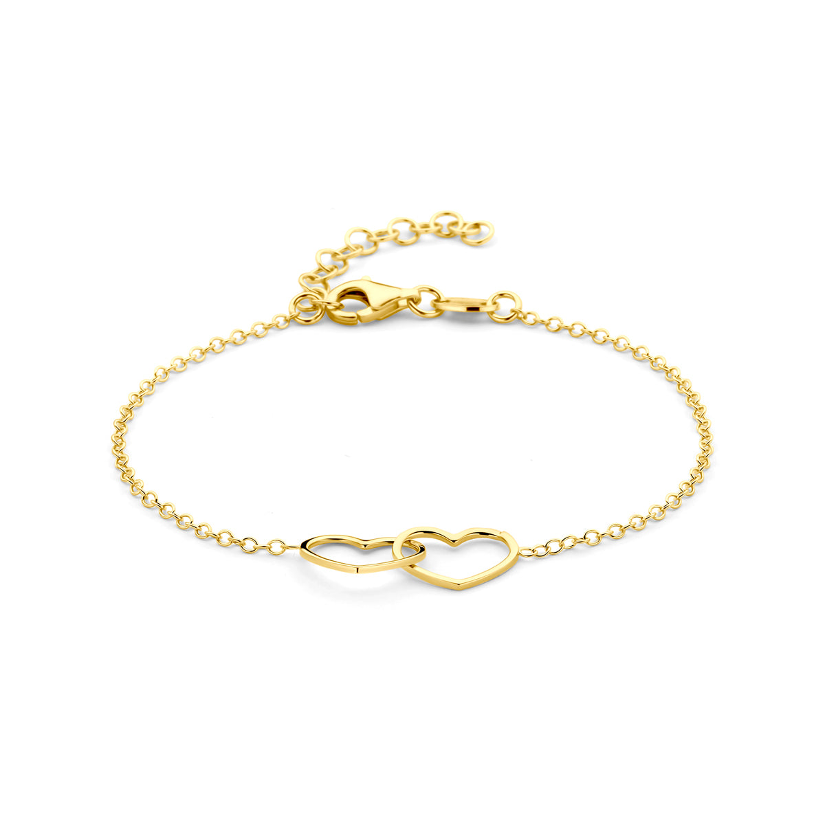 Armband hartjes 16 + 3 cm 3 micron