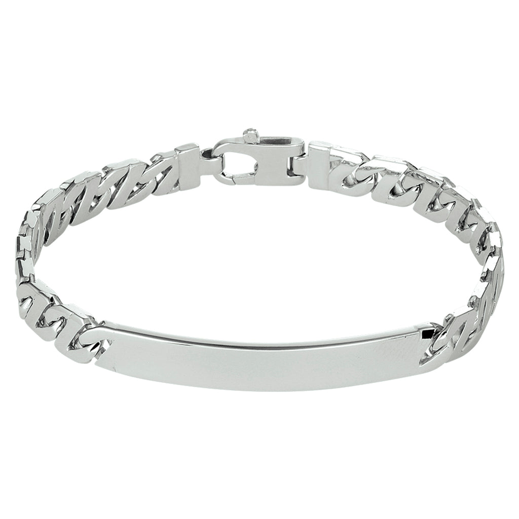Graveerarmband gourmette plaat 6.5 mm