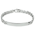 Graveerarmband gourmette plaat 6.5 mm