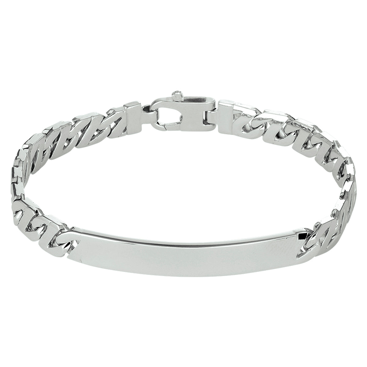 Graveerarmband gourmette plaat 6.5 mm