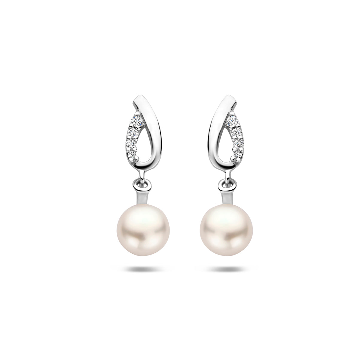 Oorhangers parel en zirkonia