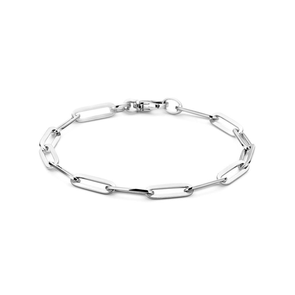 Armband anker schakel - zilver