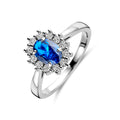 Ring zirkonia en synthetische saffier