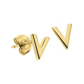 Oorstekers - verguld zilver
