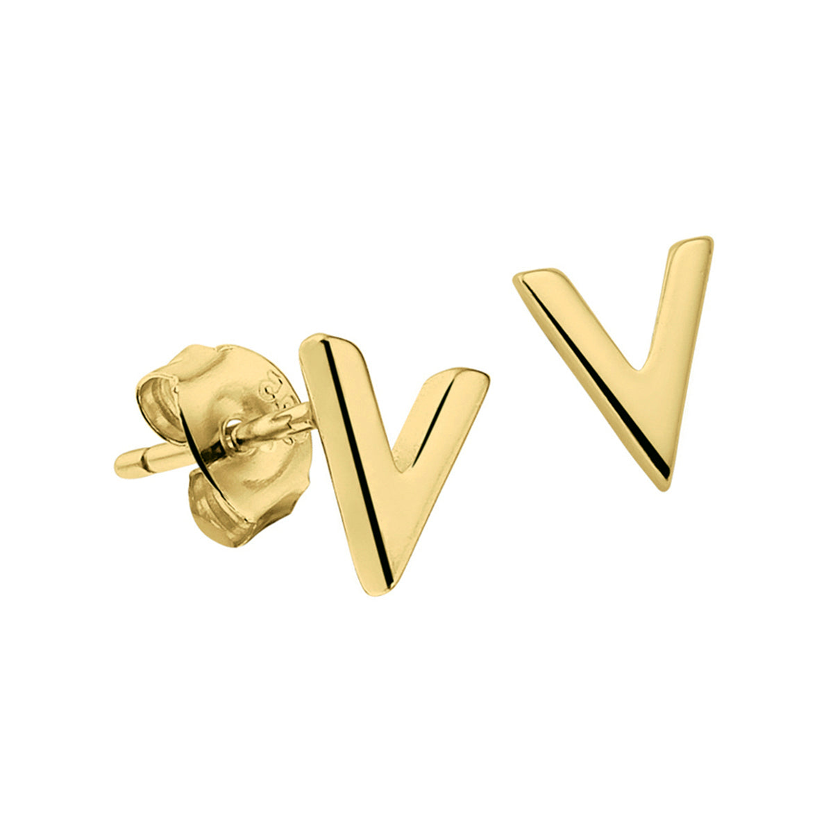 Oorstekers - verguld zilver