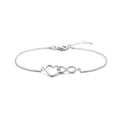 Armband hart en infinity 16 + 3 cm
