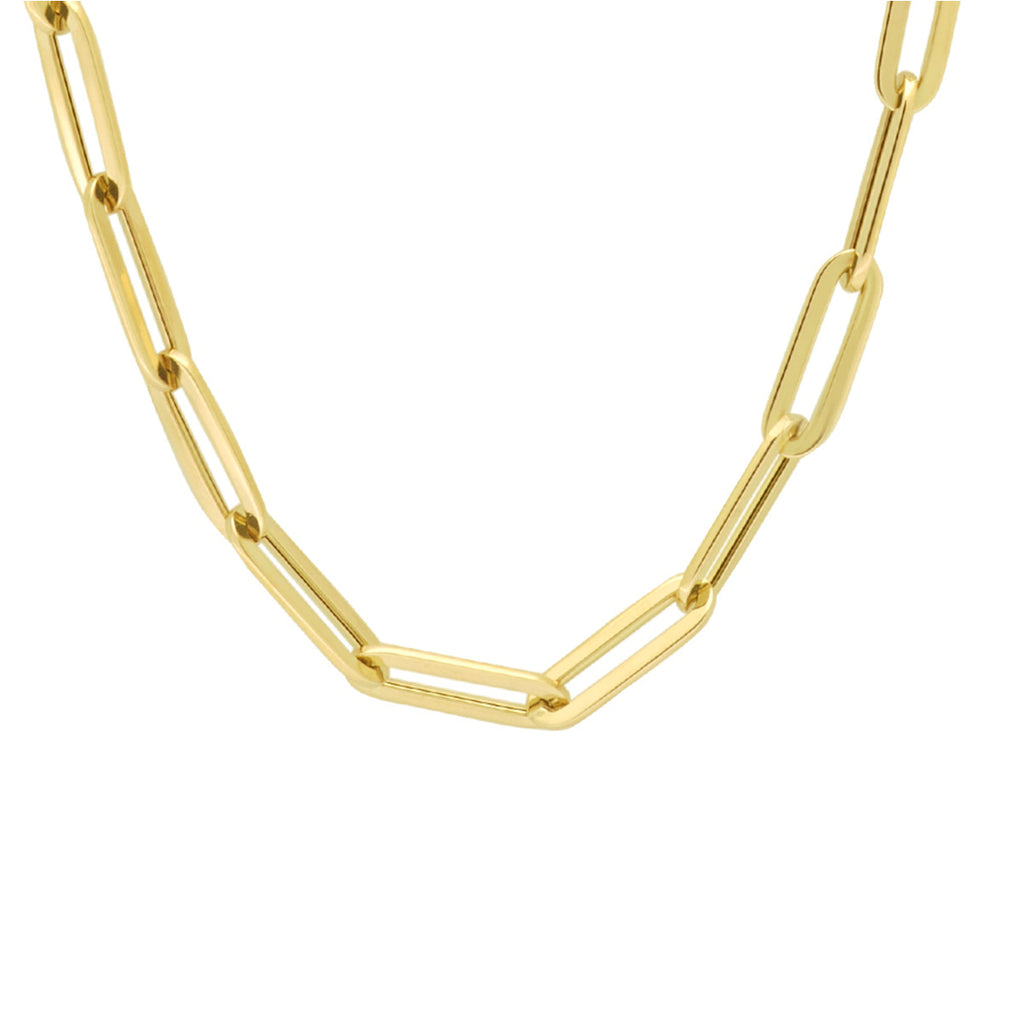 Collier paperclip platte buis 5.0 mm 45 cm