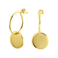 Oorringen - zilver verguld met hanger