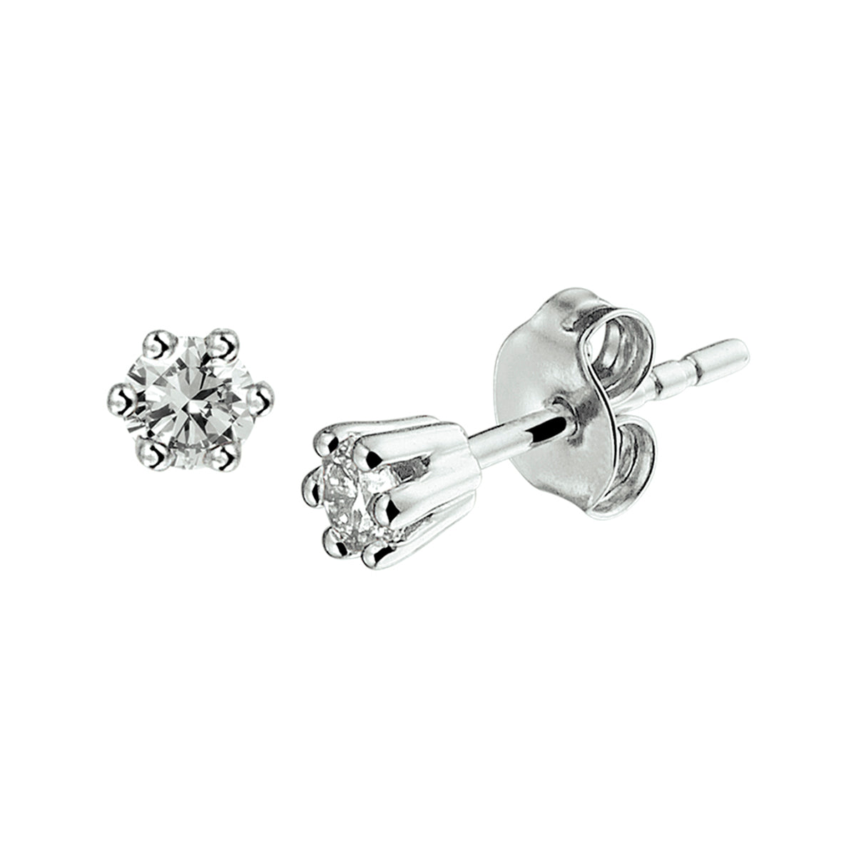 Oorknoppen diamant 0.20ct (2x0.10ct) h si