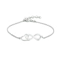 Armband infinity en hart 16 + 3 cm