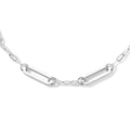 Collier paperclip platte buis 8 mm 42 + 3 cm