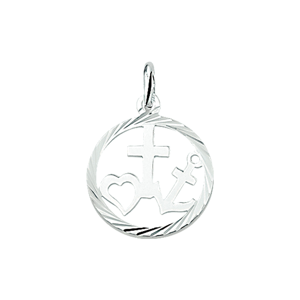 Hanger geloof. hoop en liefde gediamanteerd