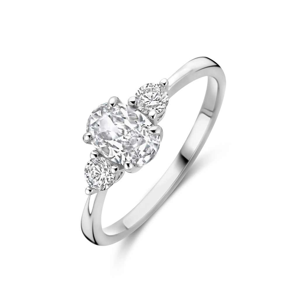 Ring trilogie zirkonia 7 x 5 mm