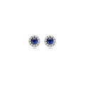 Oorknoppen saffier zirkonia 6 mm