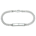 Graveerarmband gourmette 4-zijdes geslepen plaat 6 mm 19 cm