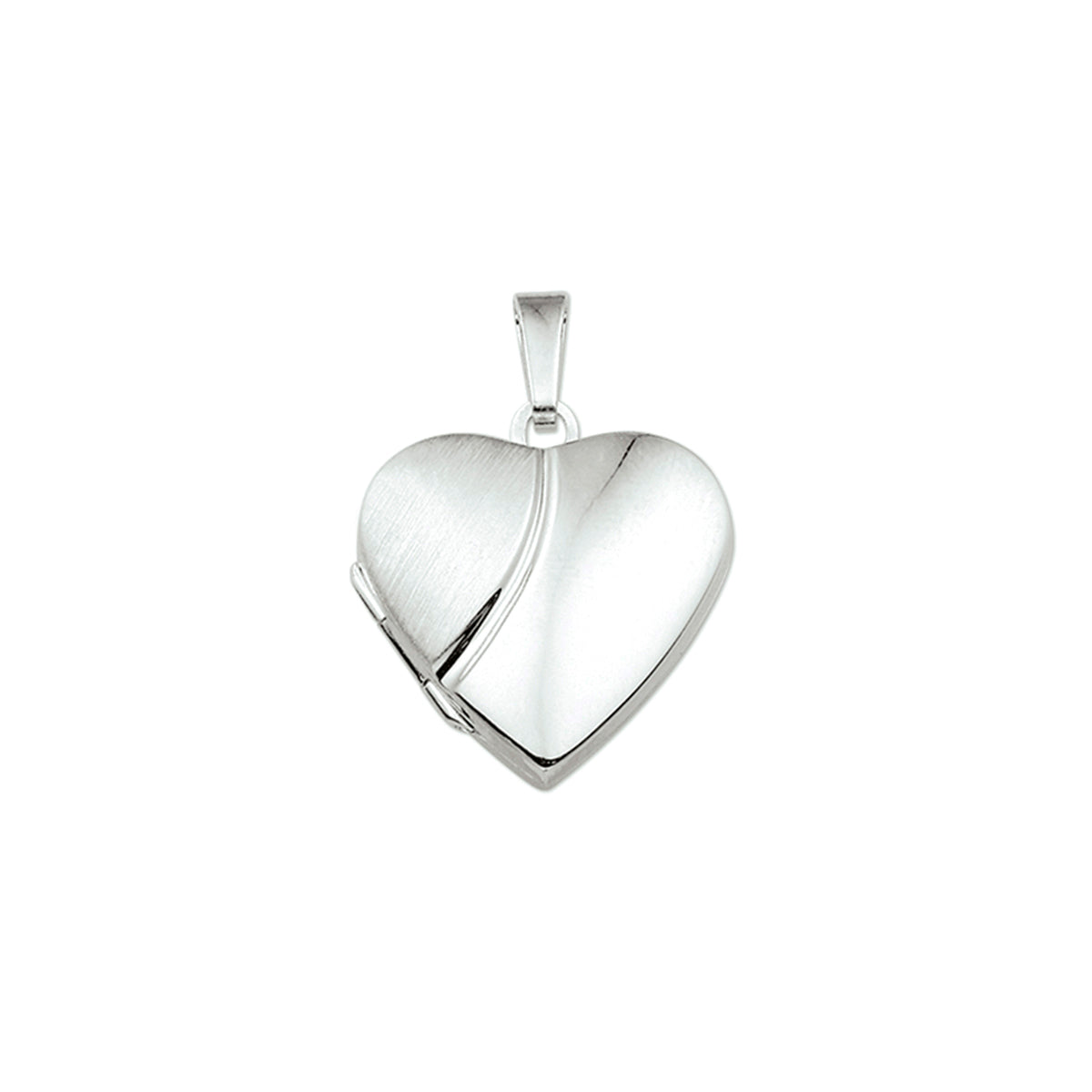 Medaillon hart poli/mat